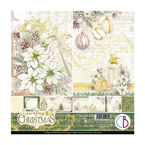 Ciao Bella Sparkling Christmas Papierblock, 20,3 x 20,3 cm, 190 g/m² von Generic