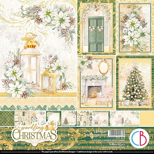 Ciao Bella Sparkling Christmas Papierblock, 30,5 x 30,5 cm von Generic