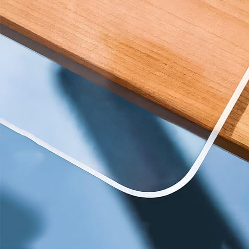 Clear PVC Tischschutz 2mm Dicke Transparente Tischabdeckung 80 × 180 cm Kristallklare Tischdecke für Tischplattenschutz Durable Plastic Tischabdeckung von Generic