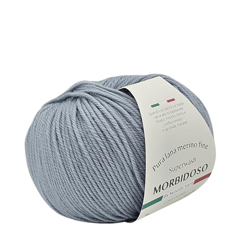 Cloudy 701 Knäuel, 100 % Merinowolle, einlaufsicher, zum Häkeln und Stricken, Babywolle, einfarbig, 50 g, 150 m von Generic