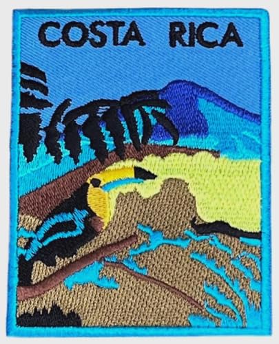 Costa Rica Patch (8,9 cm) Bügelbild / Aufnäher, Reise-Souvenir-Emblem, perfekt für Rucksäcke, Jacken, Hüte, Taschen, Bastelarbeiten, Geschenkflicken von Generic