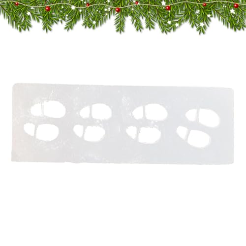 Creative Christmas Footprints Template - Small Footprints Decoration | Christmas Paths With Santa | Father Christmas Xmas Eve Trail | Foot Print Stencils For Floor, Door, Wood, Christmas Card von Generic