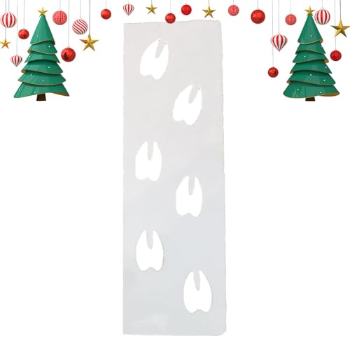 Creative Christmas Footprints Template - Small Footprints Decoration | Christmas Paths With Santa | Father Christmas Xmas Eve Trail | Foot Print Stencils For Floor, Door, Wood, Christmas Card von Generic