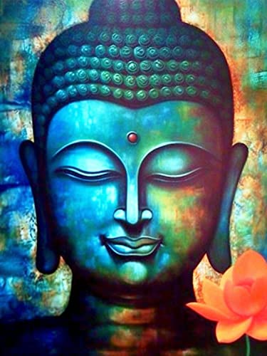 DIY Diamond Painting Bilder Buddha Runde Vollbohrer, 5D Diamant Malerei Zubehör Statue für Erwachsene Kristall Strass Kunsthandwerk Edelstein Kunst für Büro Home Wall Decor 30x40 cm YC14 von Generic