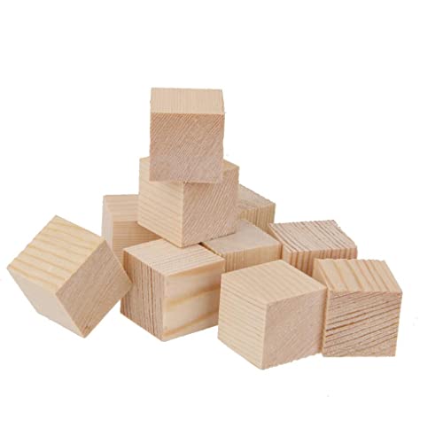 DIY Pine Wood Square Blocks 25x25x25mm - Natural Wood Color von Generic