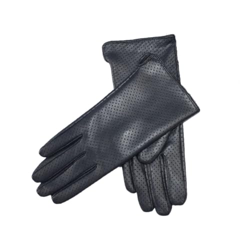 Damen-Handschuhe Aus Schaffell, Netzstoff, Atmungsaktives Seidenfutter, Fahr-Lederhandschuhe von Generic