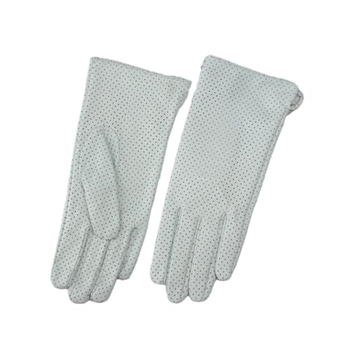 Damen-Handschuhe Aus Schaffell, Netzstoff, Atmungsaktives Seidenfutter, Fahr-Lederhandschuhe von Generic