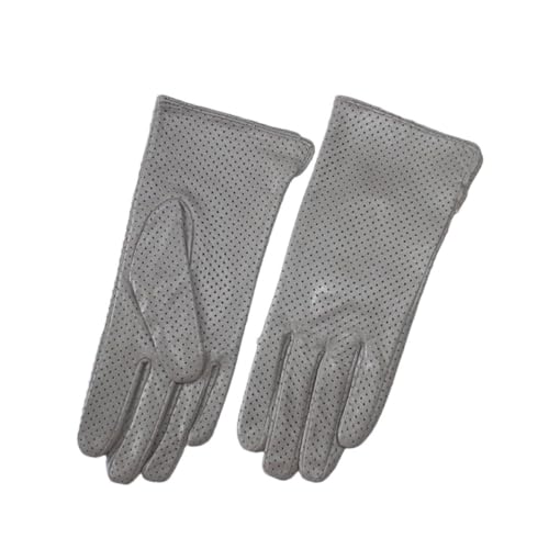 Damen-Handschuhe Aus Schaffell, Netzstoff, Atmungsaktives Seidenfutter, Fahr-Lederhandschuhe von Generic