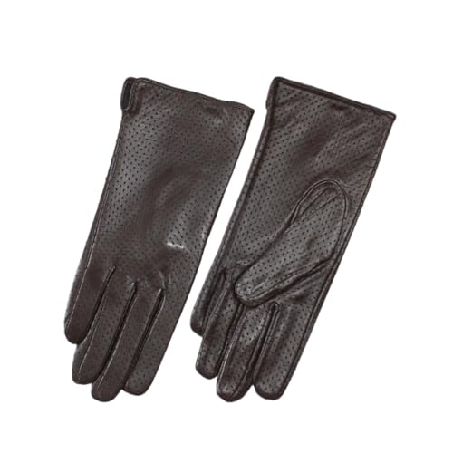 Damen-Handschuhe Aus Schaffell, Netzstoff, Atmungsaktives Seidenfutter, Fahr-Lederhandschuhe von Generic