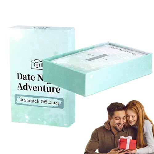 Date-Night-Karten – Rubbel-Date-Ideen-Deck Für Paare | 40 Abenteuerkarten Für Kreative Date-Night-Aktivitäten, Romantische Spiele Für Paare von Generic