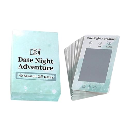 Date Night Rubbelkarten – 40 Rubbel-Date-Abenteuer | Lustige und abenteuerliche Date-Night-Karten, kreatives Rubbelspiel für Paare, aufregende Date-Ideen für Sie und Ihn, Romantisches Geschenk für von Generic