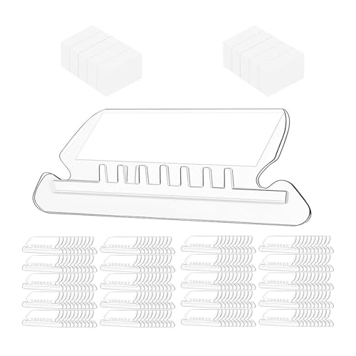 Dateiregisterkarten, transparente Dateiordnerregisterkarten, 100 Stück Dateietikettenregisterkarten – Dateiordnerregisterkarten-Sets, Einfügehilfe für Dateiordneretiketten von Generic