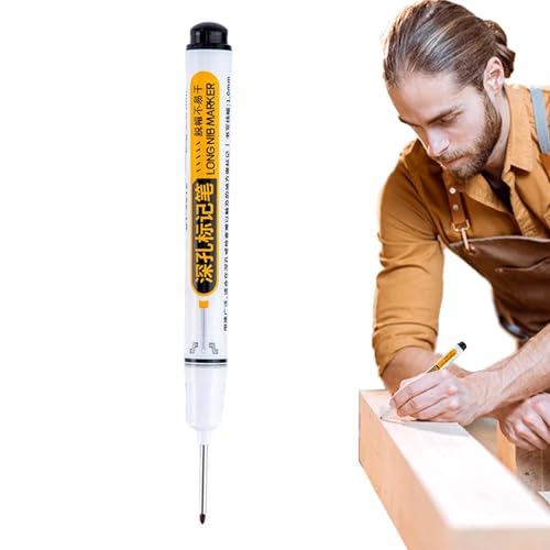 Deep Hole Marker Pen - 20MM Waterproof Long-Nip Construction Marker | Colorful Carpenter Pens for Woodworking, Metal, and Bathroom Projects | Drill Markers Deep Hole Mark Pen von Generic