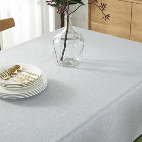 Dekorative Rechteckige Tischdecke Aus Leinenimitat, Abwaschbar Schmutzabweisend Pflegeleicht Farbe, Für Esszimmer, Garten, Party, Hochzeit (A 140 * 200CM) von Generic