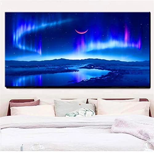 Diamond Painting,Nordlichter DIY 5d Diamant Painting Malen Nach Zahlen Erwachsene Bilder Bringen Zubehör,Leinwand Groß Daiments Painting Kinder Kits,Mosaikherstellung für Home Wand Décor 30x60cm A404 von Generic