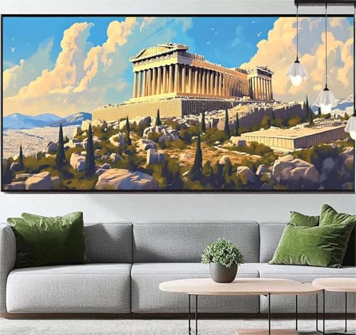 Diamond Painting Ägypten Diamond Painting Erwachsene Landschaft, 5D Diamant Painting Bilder Full Drill Diamond Painting Kinder, DIY Malen Nach Zahlen Malerei Stickerei Set für Wand Dekor 140x70 cm q3 von Generic