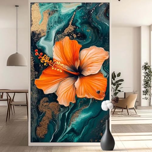 Diamond Painting Abstrakt Diamant Painting Bilder Blume, Diamond Painting Groß XXL 80 x 160 cm, Diamant Painting Bilder Erwachsene DIY Simple Diamond Painting Crystal Art Stickerei für Wand Dekor q630 von Generic