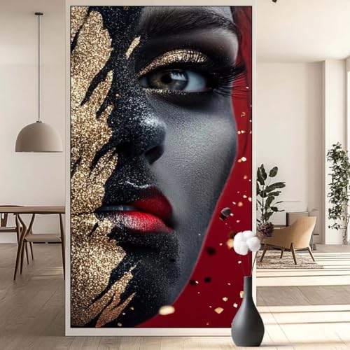 Diamond Painting Abstrakt Diamant Painting Bilder Gesicht, Diamond Painting Groß XXL 40x90 cm, Diamant Painting Bilder Erwachsene DIY Simple Diamond Painting Crystal Art Stickerei für Wand Dekor q632 von Generic