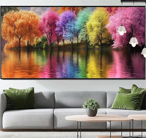 Diamond Painting Abstrakt Diamond Painting Erwachsene Lebensbaum, 5D Diamant Painting Bilder Full Diamond Painting Kinder, DIY Malen Nach Zahlen Malerei Stickerei Set für Wand Dekor 120 x 50 cm q43 von Generic