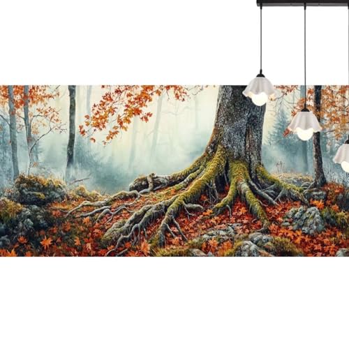 Diamond Painting Baum Diamond Painting Erwachsene Herbst, 5D Diamant Painting Bilder Full Drill Diamond Painting Kinder, DIY Malen Nach Zahlen Diamant Kunst Malerei Set für Wand Dekor 120 x 50 cm q521 von Generic