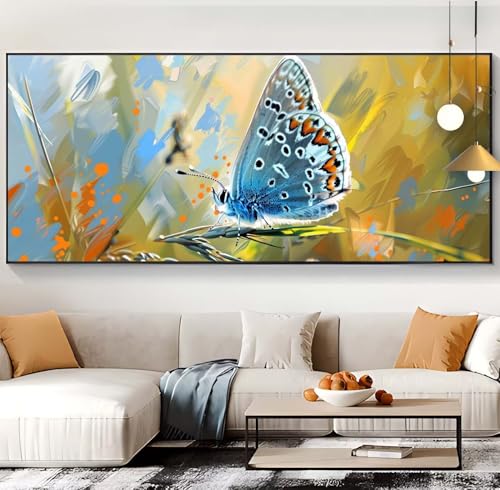 Diamond Painting Blume Diamond Painting XXL 100x240cm Diamond Painting Erwachsene Schmetterling Malen Nach Zahlen DIY Mosaikherstellung Diamonds Stickerei Malerei für Home Décor Geschenke Frauen H73 von Generic