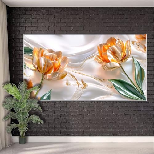 Diamond Painting Blumen Diamond Painting Erwachsene Pflanzen,Crystal Art Kinder ab 10 Jahre Full Drill Diamant Malerei Bilder Geschenke für Frauen,Diamant Kunst Malerei Set Deko Aesthetic 30x75cm w397 von Generic