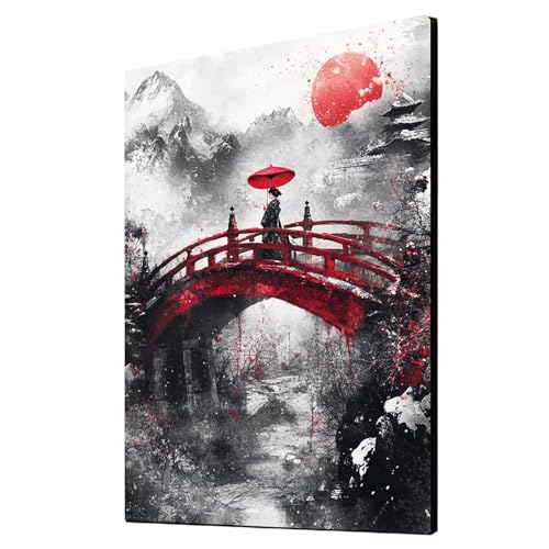 Diamond Painting Brücke Vollbohrer Diamant Malen Nach Zahlen Landschaft mit Diamond Painting Zubehör Set, Diamant Cross Stitch Stickerei Bastelset Erwachsene für Deko Wohnzimmer 100x135cm 1ZSH-10330 Diamond Painting Brücke Vollbohrer Diamant Malen Nach Zahlen Landschaft mit Diamond Painting Zubehör Set, Diamant Cross Stitch Stickerei Bastelset Erwachsene für Deko Wohnzimmer 100x135cm 1ZSH-10330 von Generic