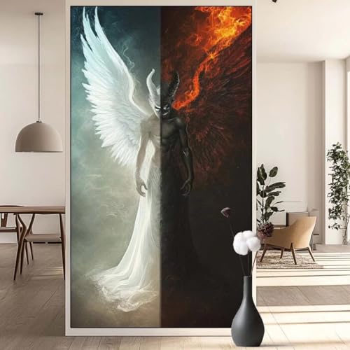 Diamond Painting Dämon Diamant Painting Bilder Engel, Diamond Painting Groß XXL 90 x 200 cm, Diamant Painting Bilder Erwachsene DIY Simple Diamond Painting Crystal Art Stickerei für Wand Dekor q704 von Generic