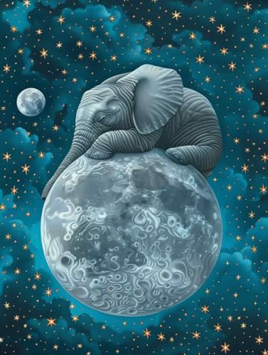 Diamond Painting Elefant, Sternenhimmel Diamond Painting Erwachsene Anfänger 5D DIY Full Runden Drill Diamant Strass Kristall Kreuzstich Stickerei Paint für Deko Schlaffür 90 x 120 cm -wyl25065B Diamond Painting Elefant, Sternenhimmel Diamond Painting Erwachsene Anfänger 5D DIY Full Runden Drill Diamant Strass Kristall Kreuzstich Stickerei Paint für Deko Schlaffür 90 x 120 cm -wyl25065B von Generic