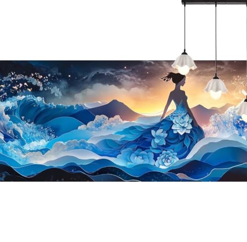 Diamond Painting Engel Diamant Painting Bilder Prinzessin, Diamond Painting Groß XXL 190x80 cm, Diamant Painting Bilder Erwachsene DIY Simple Diamond Painting Crystal Art Stickerei für Wand Dekor q528 von Generic