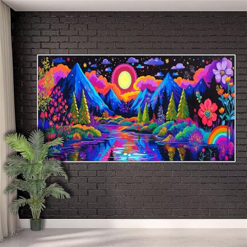 Diamond Painting Erwachsene,Diamond Painting Landschaft Diamant Paint Bilder Abstrakt für Aesthetic Room Decor,5D DIY Full Drill Diamant Crystal Art Kreuzstich Geschenke für Frauen 20x50cm w434 von Generic