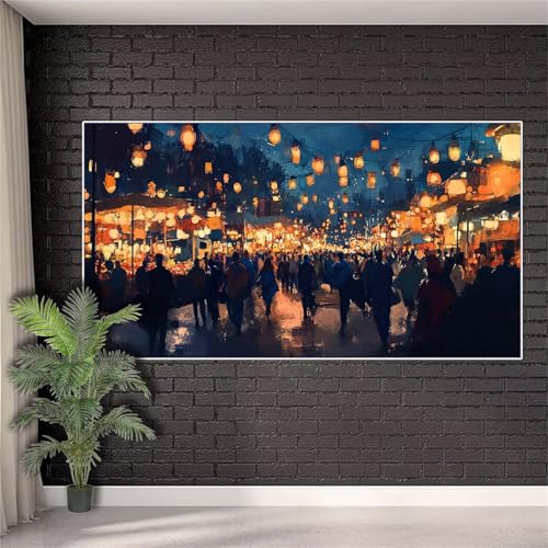 Diamond Painting Erwachsene,Diamond Painting Landschaft Diamant Paint Bilder Stadt für Aesthetic Room Decor,Full Drill Diamant Stickerei Crystal Art Kreuzstich Geschenke für Frauen 20x50cm w424 von Generic