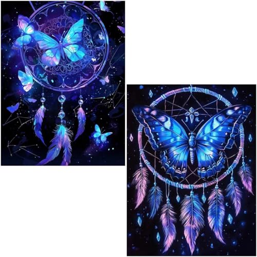 Diamond Painting Erwachsene Blue 2 Pack 5D Diamant Painting Bilder DIY Full Voller Diamant Malerei Stickerei Set, Diamond Art painting Daiments Painting Erwachsene für Zuhause Wanddeko 50x70cm 4-539 von Generic