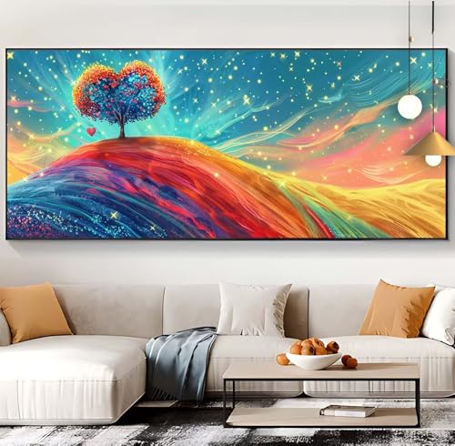 Diamond Painting Erwachsene Farbe Diamond Painting Kinder Baum des Lebens,Diamond Painting Zubehör Eckige Steine Set,Diamant Painting Bilder Crystal Basteln Home Décor Geschenke Frauen 40x100cm J19 von Generic