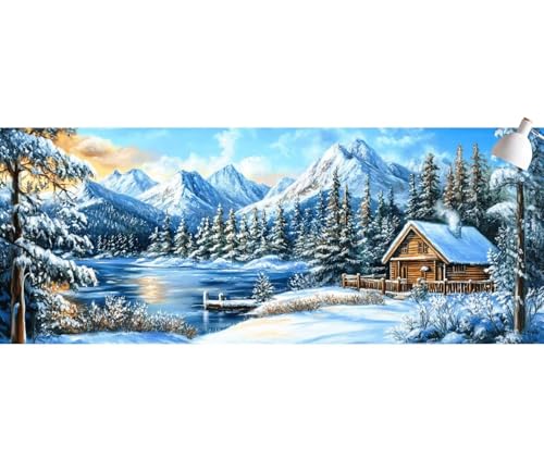 Diamond Painting Erwachsene Haus Diamond Painting Kinder Winter 5D Full Drill Diamant Kunst Malerei Crystal Strass Stickerei Set,Diamant Malerei Bilder Set für Wohnzimmer,Heimdekoration 30x60cm mb-200 von Generic