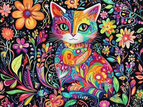 Diamond Painting Erwachsene Kinder, 5D Diamant Painting Katze Blume Diamant Basteln Mädchen 8 Jahre, Mosaik Erwachsene Bastelset Set, Strass Kristall Kreuzstich Stickerei, Home Dekor 100x200cm C-808 Diamond Painting Erwachsene Kinder, 5D Diamant Painting Katze Blume Diamant Basteln Mädchen 8 Jahre, Mosaik Erwachsene Bastelset Set, Strass Kristall Kreuzstich Stickerei, Home Dekor 100x200cm C-808 von Generic