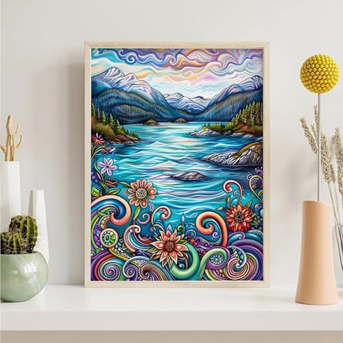Diamond Painting Erwachsene Landschaft 5D Blume Diamant Painting Bilder Diamond Art Set für Erwachsene Kinder, Komplettes DIY Diamant Malerei Malen Stickset, Kreuzstichbilder 30x40cm PjY5315 0-V Diamond Painting Erwachsene Landschaft 5D Blume Diamant Painting Bilder Diamond Art Set für Erwachsene Kinder, Komplettes DIY Diamant Malerei Malen Stickset, Kreuzstichbilder 30x40cm PjY5315 0-V von Generic