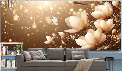 Diamond Painting Erwachsene Magnolie Diamond Painting XXL 140x70cm Malen Nach Zahlen Blume Diamant Painting Bilder mit Diamond Painting zubehör,DIY Mosaik Bastelset für Dekor Geschenke für Frauenr K25 von Generic