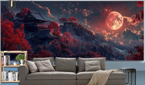 Diamond Painting Erwachsene Mond Diamond Painting XXL 150x60cm Malen Nach Zahlen Landschaft Diamant Painting Bilder mit Diamond Painting zubehör,DIY Mosaik Bastelset für Geschenke für Frauenr K36 von Generic