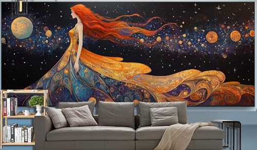 Diamond Painting Erwachsene Mond Diamond Painting XXL 300x100cm Malen Nach Zahlen Prinzessin Diamant Painting Bilder mit Diamond Painting zubehör,DIY Mosaik Bastelset für Geschenke für Frauenr K38 von Generic