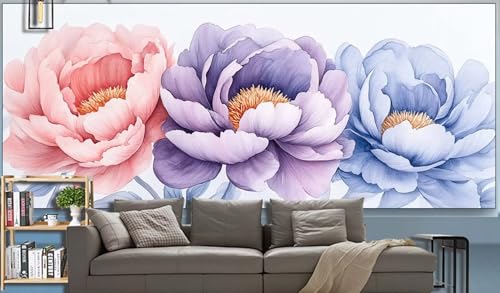 Diamond Painting Erwachsene Pfingstrose Diamond Painting XXL 160x80cm Malen Nach Zahlen Blume Diamant Painting Bilder mit Diamond Painting zubehör,DIY Mosaik Bastelset für Geschenke für Frauenr G29 von Generic