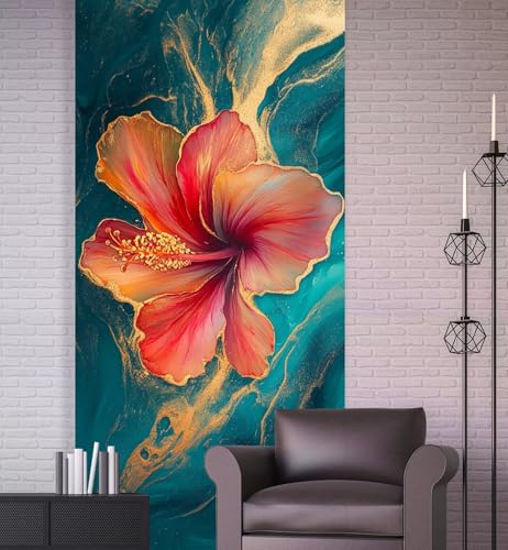 Diamond Painting Erwachsene Rot Diamond Painting XXL 150x60cm Malen Nach Zahlen Blume Diamant Painting Bilder mit Diamond Painting zubehör,DIY Mosaikherstellung für Dekor Geschenke für Frauenr M12 von Generic