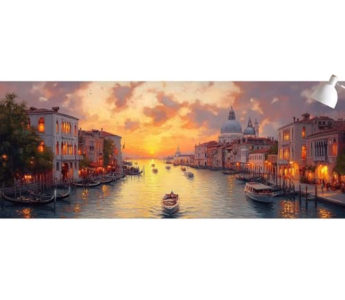 Diamond Painting Erwachsene Venedig Diamond Painting Kinder Sonnenuntergang DIY Full Drill Diamant Kunst Malerei Stickerei Set,Diamant Malerei Bilder Set für Wohnzimmer,Heimdekoration 70x140cm mb-962 Diamond Painting Erwachsene Venedig Diamond Painting Kinder Sonnenuntergang DIY Full Drill Diamant Kunst Malerei Stickerei Set,Diamant Malerei Bilder Set für Wohnzimmer,Heimdekoration 70x140cm mb-962 von Generic