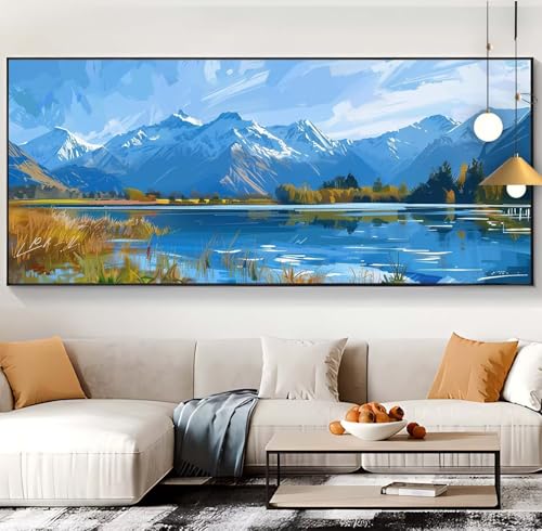 Diamond Painting Erwachsene Wald Diamond Painting Kinder See,Diamond Painting Zubehör Eckige Steine Set,DIY Diamant Painting Bilder Crystal Arts Basteln für Home Décor Geschenke für Frauen 30x80cm J17 von Generic