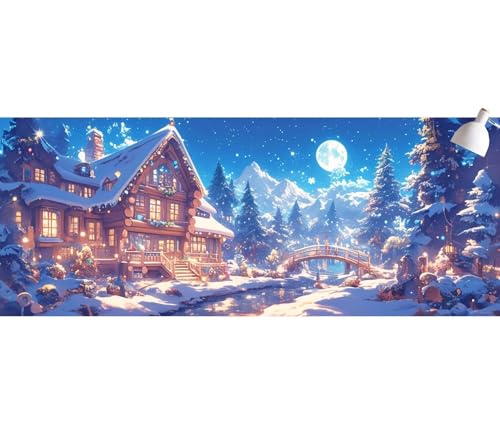 Diamond Painting Erwachsene Winter Diamond Painting Kinder Städte 5D DIY Full Drill Diamant Kunst Malerei Crystal Stickerei Set,Diamant Malerei Bilder Set für Wohnzimmer,Heimdekoration 30x60cm mb-124 von Generic