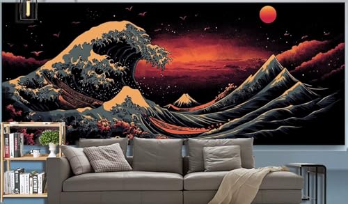 Diamond Painting Erwachsene japanisch Diamond Painting XXL 300x100cm Malen Nach Zahlen Ozean Diamant Painting Bilder mit Diamond Painting zubehör,DIY Mosaik Bastelset für Geschenke für Frauenr H33 von Generic