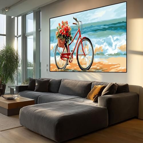 Diamond Painting Fahrrad Diamont Painting Bilder Strand Malen Nach Zahlen set für Erwachsene,5D Vollbohrung Crystal Bastelset Mosaikherstellung,DIY Diamant Malerei für Deko Geschenke 40x100cm XD204 Diamond Painting Fahrrad Diamont Painting Bilder Strand Malen Nach Zahlen set für Erwachsene,5D Vollbohrung Crystal Bastelset Mosaikherstellung,DIY Diamant Malerei für Deko Geschenke 40x100cm XD204 von Generic