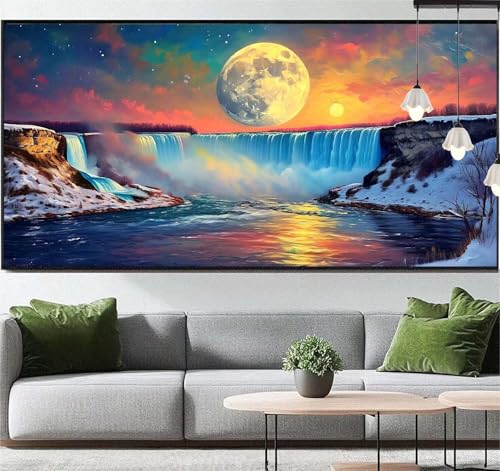 Diamond Painting Fantasie Diamond Painting Erwachsene Landschaft, 5D Diamant Painting Bilder Full Diamond Painting Kinder, DIY Malen Nach Zahlen Malerei Stickerei Set für Wand Dekor 100 x 50 cm q269 von Generic