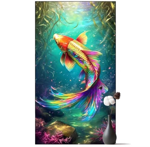 Diamond Painting Fisch Diamond Painting Erwachsene Mysterium, 5D Diamant Painting Bilder Full Drill Diamond Painting Kinder, DIY Malen Nach Zahlen Malerei Stickerei Set für Wand Dekor 30 x 60 cm q1099 von Generic