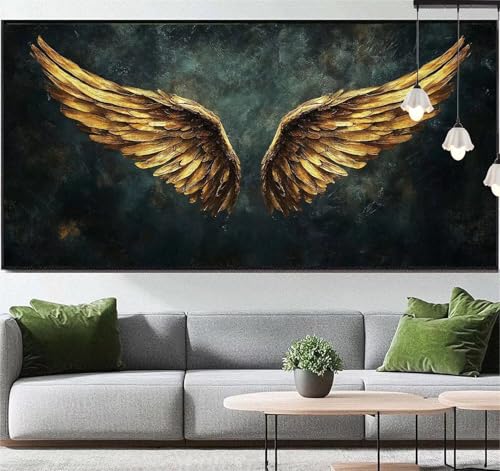 Diamond Painting Flügel Diamant Painting Bilder Vintage, Diamond Painting Groß XXL 120 x 50 cm, Diamant Painting Bilder Erwachsene DIY Simple Diamond Painting Crystal Art Stickerei für Wand Dekor q32 von Generic